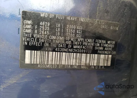 2017 Subaru Legacy 3.6R Limited from USA, damaged, VIN 4S3BNEN62H3009734